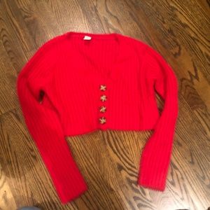 UO Rochelle Fuzzy Cropped Cardigan- NEVER WORN